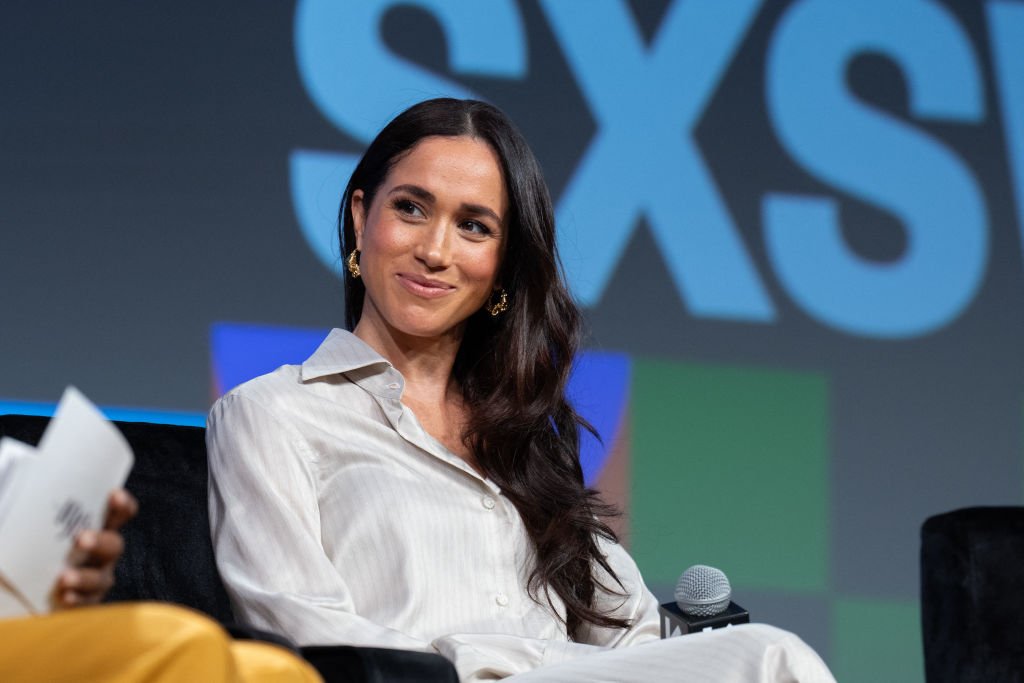 Britain's Meghan, Duchess of Sussex, attends the "Keynote: Breaking Barriers, Shaping Narratives: How Women Lead On and Off the Screen," during the SXSW 2024 Conference and Festivals at the Austin Convention Center on March 8, 2024, in Austin, Texas. (Photo by SUZANNE CORDEIRO / AFP) (Photo by SUZANNE CORDEIRO/AFP via Getty Images)