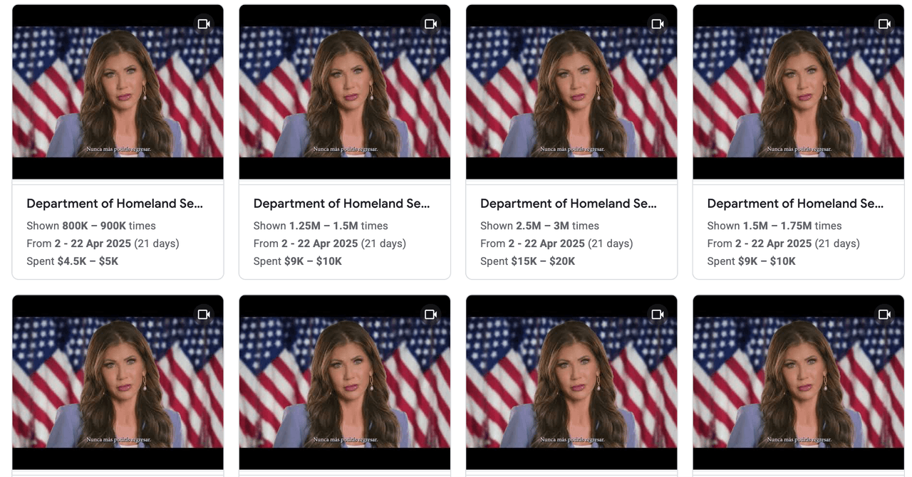 Os EUA gastaram mais de US $ 500.000 em anúncios hiper-direcionados do YouTube para desencorajar a migração irregular