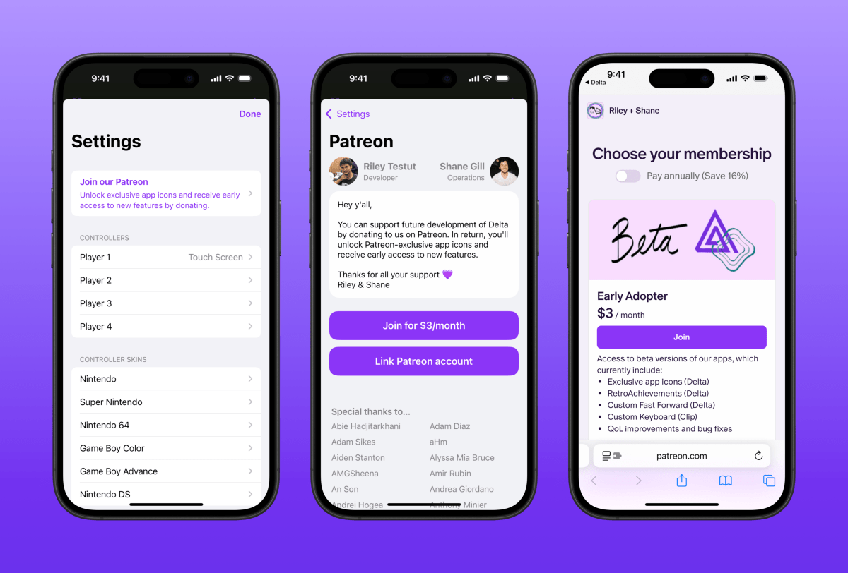 A Delta estreia sua atualização do aplicativo iOS apoiada por Patreon após a alteração da política da App Store