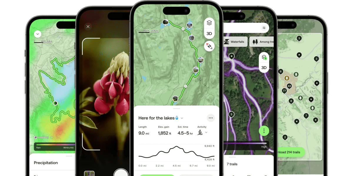 AllTrails estreia por US $ 80/ano que inclui rotas inteligentes movidas a IA
