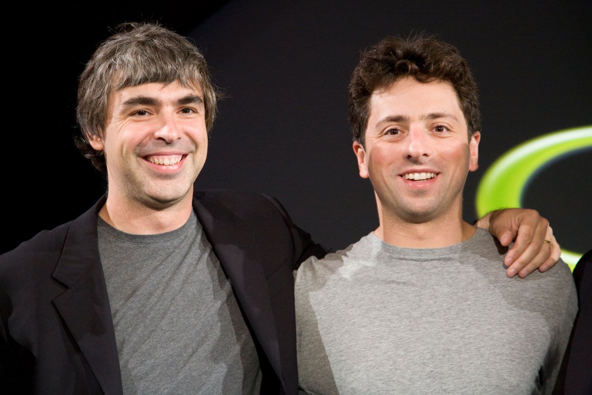 Larry Page and Sergey Brin, the co-founders of Google, in September 2008