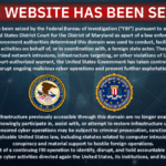 A website takedown and seizure notice by the FBI and the U.S. Department of Justice, which replaced the contents of two websites linked to the pro-Iranian hacktivist group Handala.