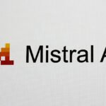 The logo of the French company Mistral AI.