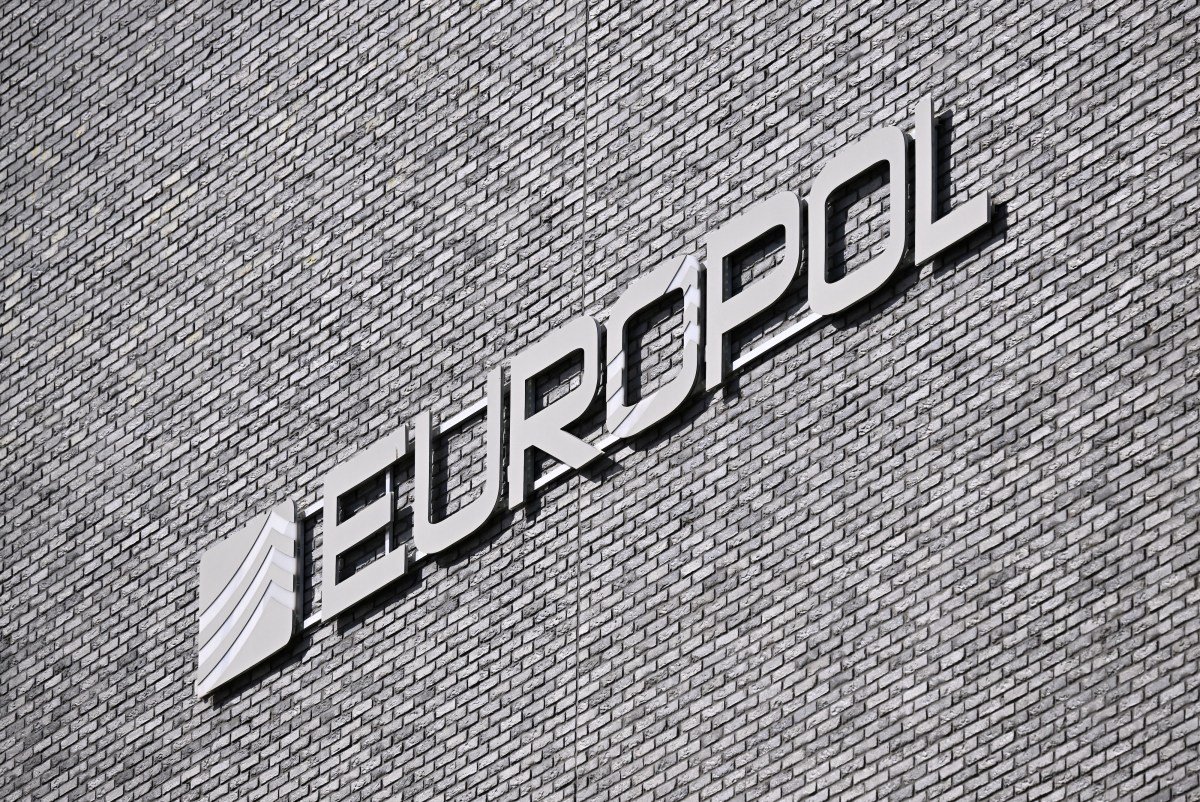 This general view shows the exterior of the European Union (EU) police agency Europol headquarters in The Hague on March 28, 2026.