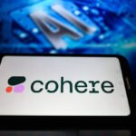 Image of Cohere's logo with AI in the background.