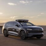 Lucid robotaxi with Lucid/Nuro/Uber branding