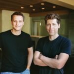 Worldcoin Project Co-founders Alex Blania (L) and Sam Altman (R)