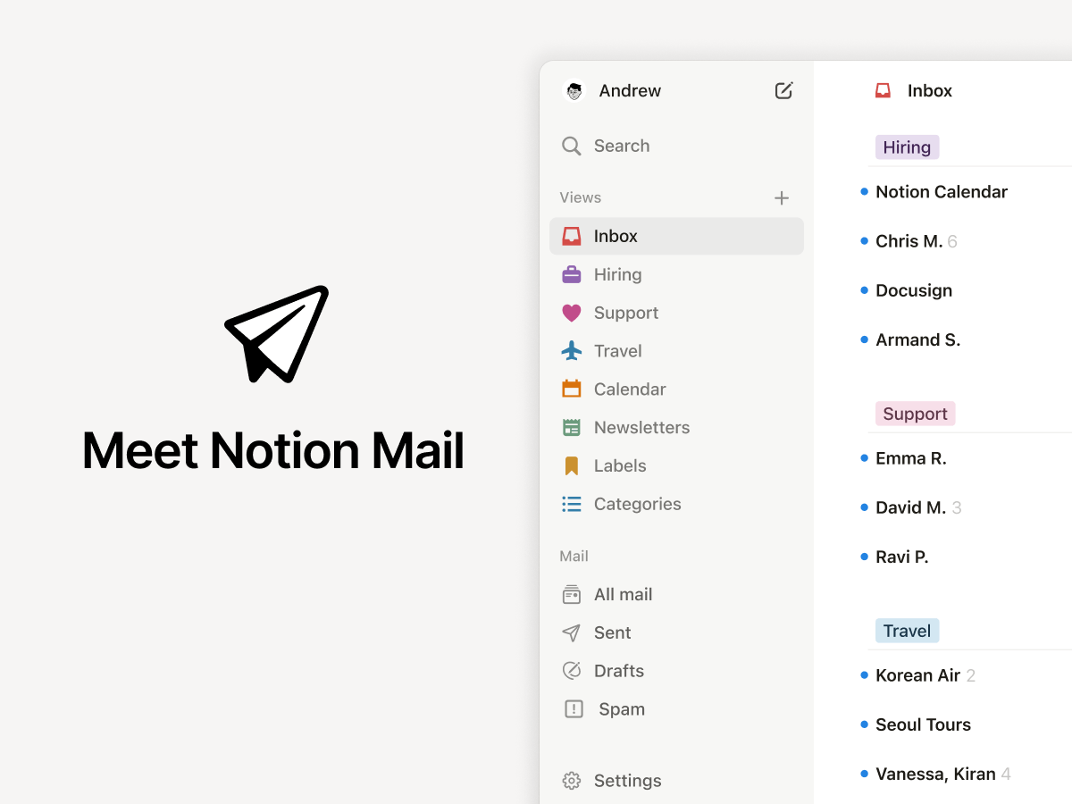 O Notion Mail é encerrado em meio à aquisição do agente