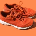 pair of used running shoes