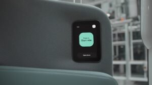 Zoox button to start a ride