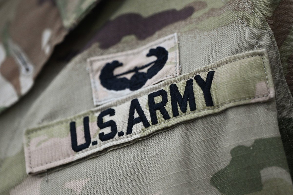KRAKOW, POLAND SEPTEMBER 13: A U.S. Army patch on the sleeve of an American soldier participating in the celebrations of Land Forces Day and the presentation of the banner to the command of the 2nd Polish Corps Land Component Command, in Krakow, Lesser Poland Voivodeship, Poland, on September 13, 2025.